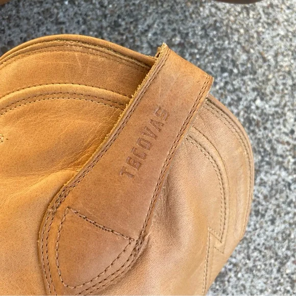 Tecovas Leather Boots Cowboy Ranch Wear Men’s Size 11.5 D Wheat Tan Vibram Sole - Picture 9 of 16